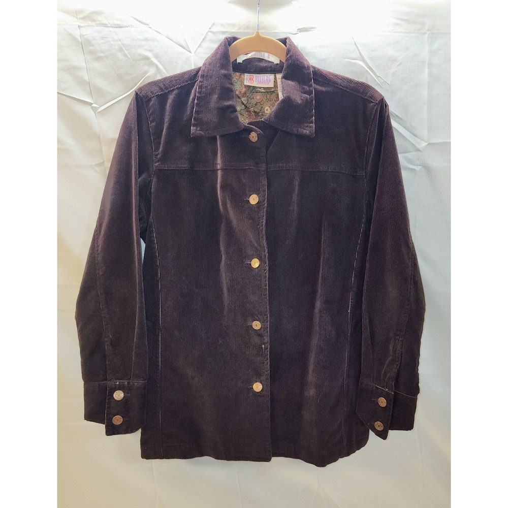 Vintage Bill Blass Corduroy Jacket Women's Size Petite Plumb Purple Color
